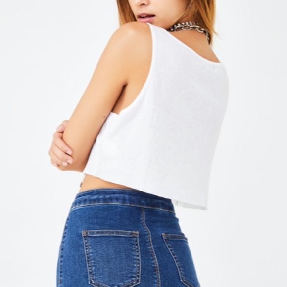 Momokrom Mid Wash Mini High Waisted Shorts - Picture 2 of 2